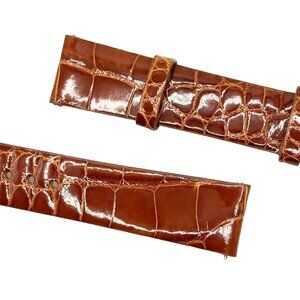 Brand New Michele 18mm Coffee Alligator Leather Watch Strap